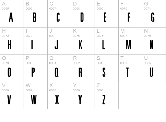 Fury-Solid uppercase A-Z preview