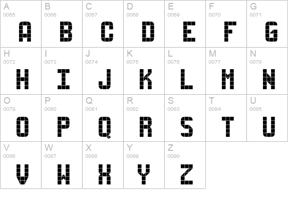 FUSELAGENORMAL uppercase A-Z preview