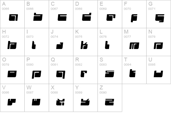 FUTU uppercase A-Z preview