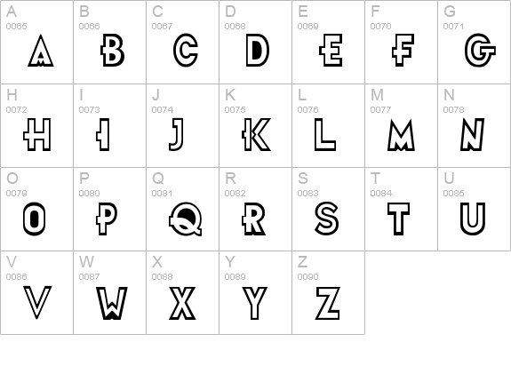 Futurama Title Font uppercase A-Z preview