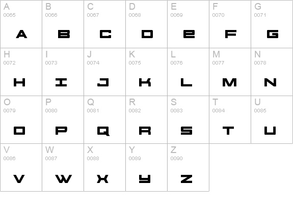 Future Forces uppercase A-Z preview