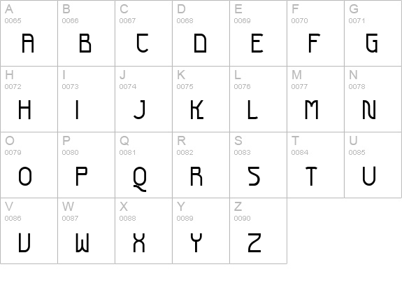 Futurex uppercase A-Z preview