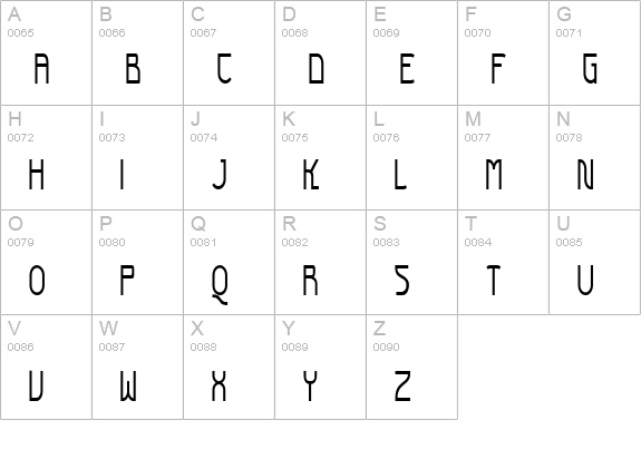 Futurex Narrow uppercase A-Z preview
