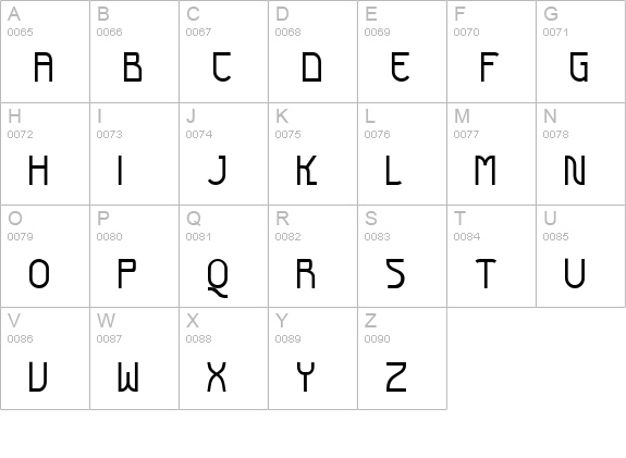 Futurex Variation Alpha uppercase A-Z preview