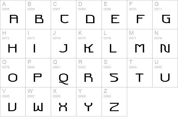 Futurex Voyager uppercase A-Z preview