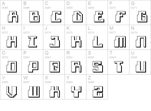 Futurism uppercase A-Z preview