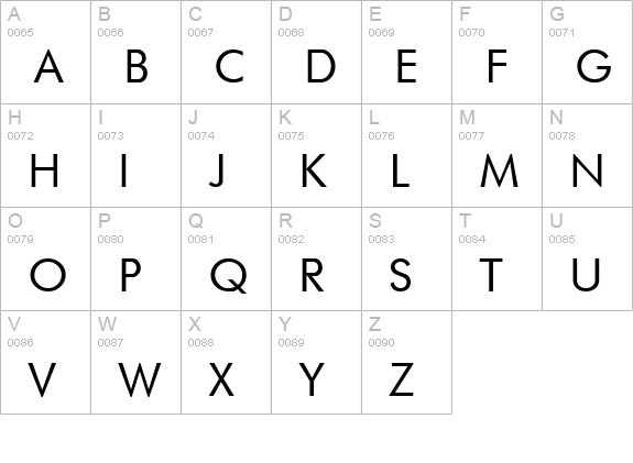 Futurist uppercase A-Z preview