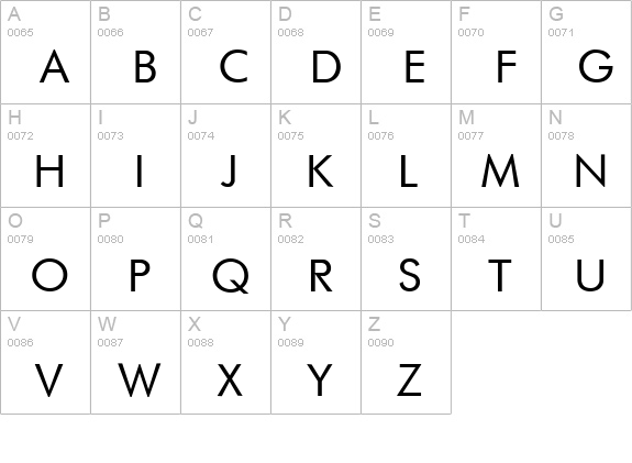 Futurist Fixed-width uppercase A-Z preview
