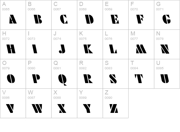 FuturistLeftyBlack Regular uppercase A-Z preview