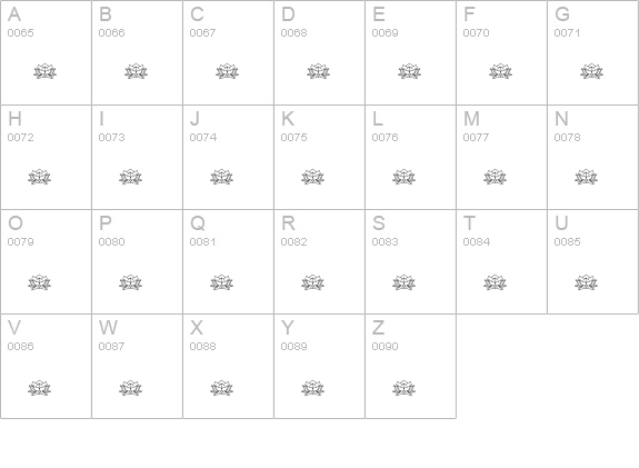 fuu Regular E. uppercase A-Z preview