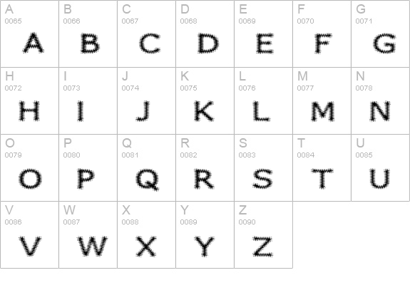 Fuzzy Xmas uppercase A-Z preview