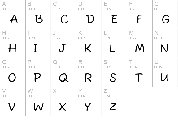 FuzzyBubblesROB uppercase A-Z preview