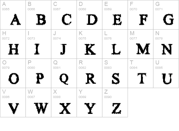 FuzzySock uppercase A-Z preview