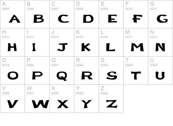 FZ BASIC 12 EX uppercase A-Z preview