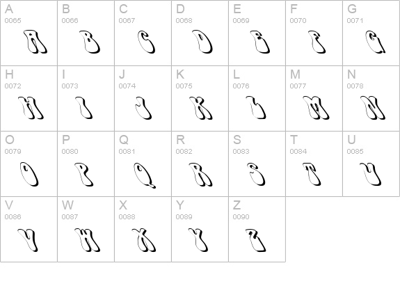 FZ JAZZY 14 3D LEFTY uppercase A-Z preview