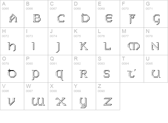 FZ JAZZY 31 3D uppercase A-Z preview