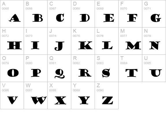 FZ JAZZY 38 uppercase A-Z preview
