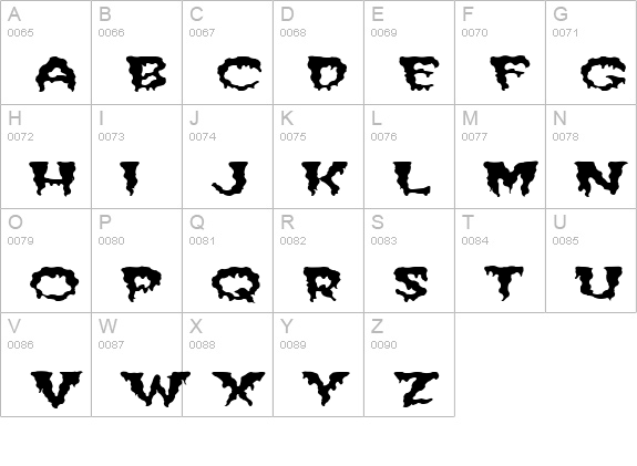FZ UNIQUE 10 WAVEY EX uppercase A-Z preview