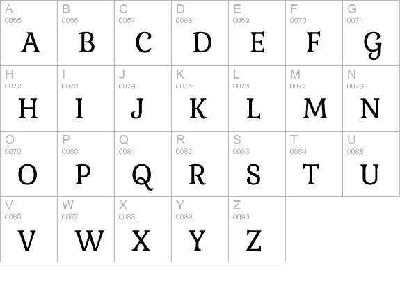 Gabriela uppercase A-Z preview