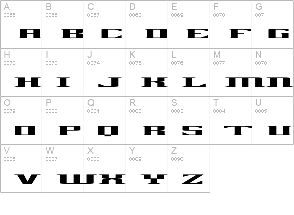 Gadzooks uppercase A-Z preview