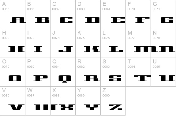 Gadzooks-Squared uppercase A-Z preview