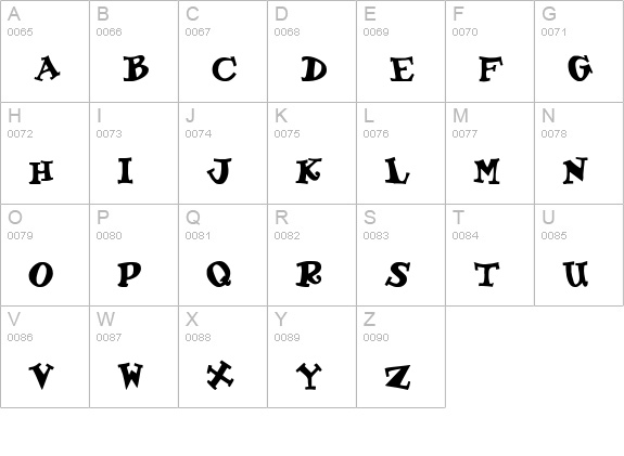 Gadzoox Bold uppercase A-Z preview