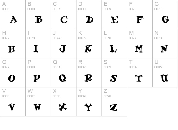 Gadzoox Bold: uppercase A-Z preview