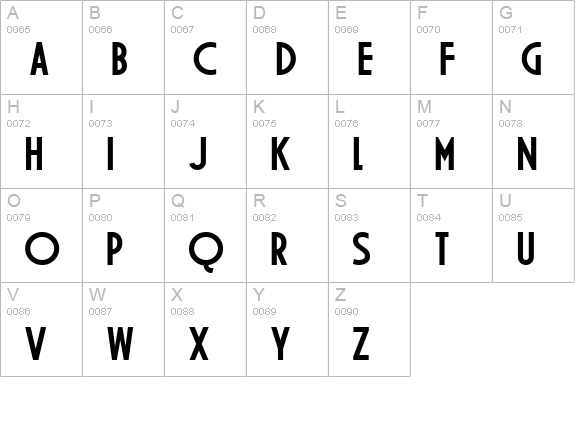 Gainsborough uppercase A-Z preview