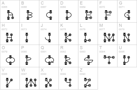 GalactoseTWO uppercase A-Z preview