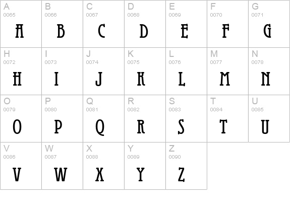 GaladrielEF uppercase A-Z preview