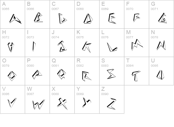 Galago uppercase A-Z preview