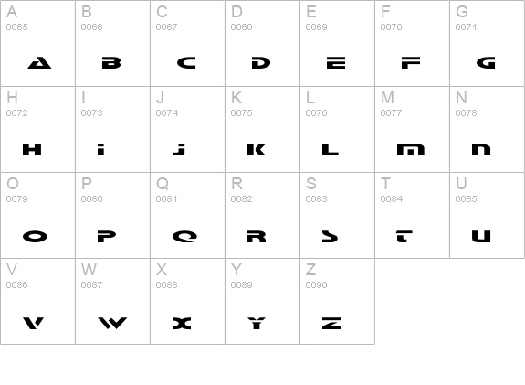Galant uppercase A-Z preview
