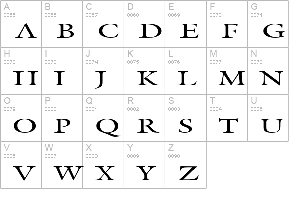 Galant Extended Normal uppercase A-Z preview
