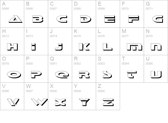 Galant Shadow uppercase A-Z preview