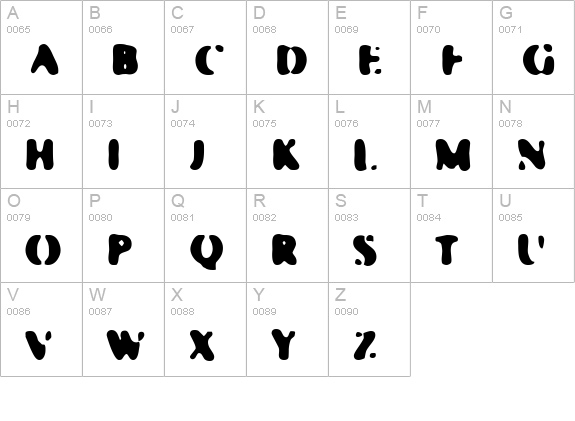 Galaxia Planetary uppercase A-Z preview