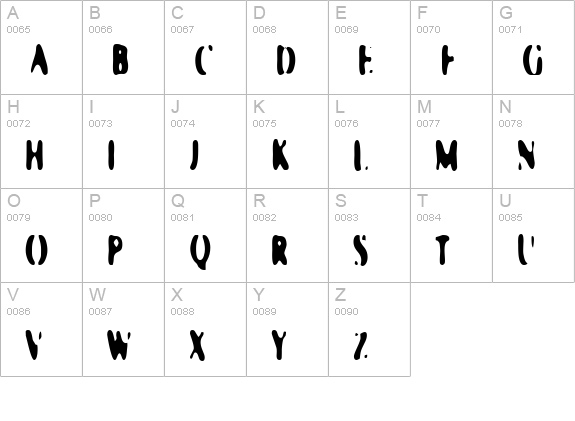 Galaxia Singularity uppercase A-Z preview