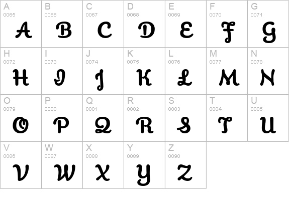 GalaxieCassiopeiaBasic-Bold uppercase A-Z preview