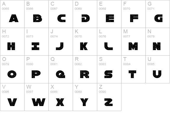 Galaxy 1 Condensed uppercase A-Z preview