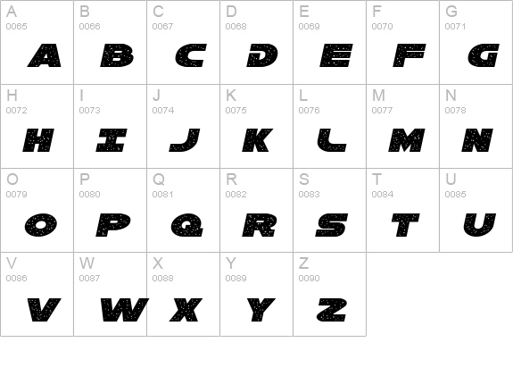 Galaxy 1 Italic uppercase A-Z preview