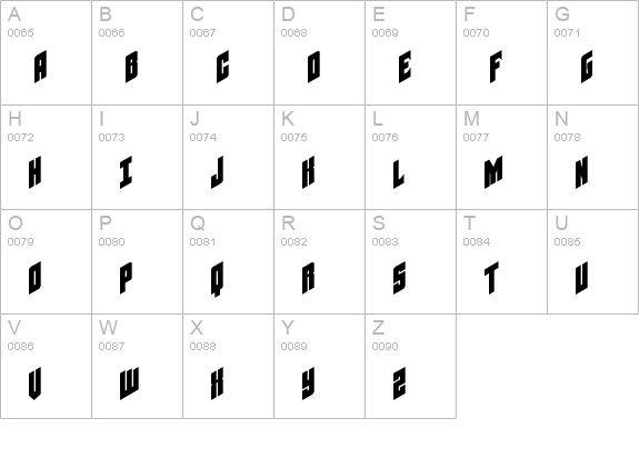 Galaxy Force uppercase A-Z preview
