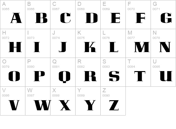 Galaxy Roman uppercase A-Z preview