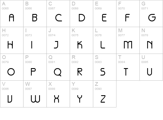 Galexica Bold uppercase A-Z preview