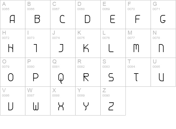 GalexicaMono Plain uppercase A-Z preview