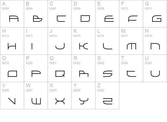 Galga uppercase A-Z preview