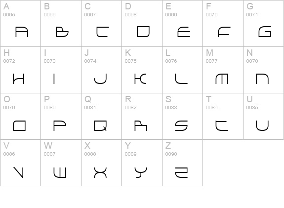 Galga Condensed uppercase A-Z preview