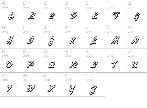 GallanteOutline uppercase A-Z preview