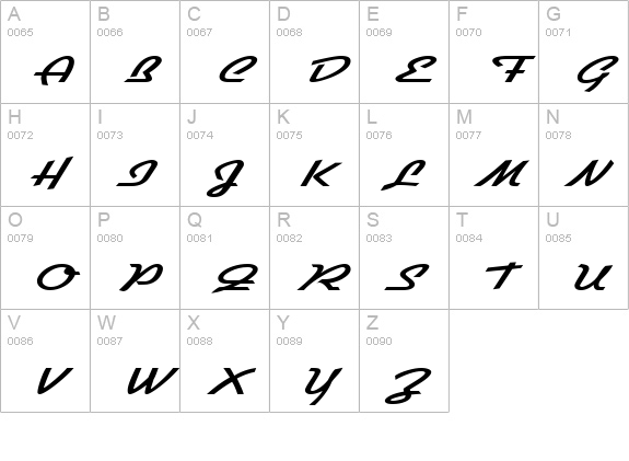GallanteWide Regular uppercase A-Z preview