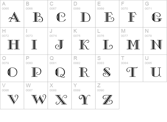 Gallery uppercase A-Z preview
