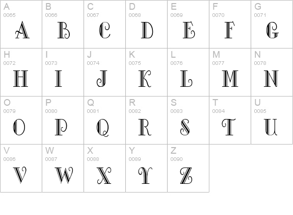 Gallery Condensed Normal uppercase A-Z preview