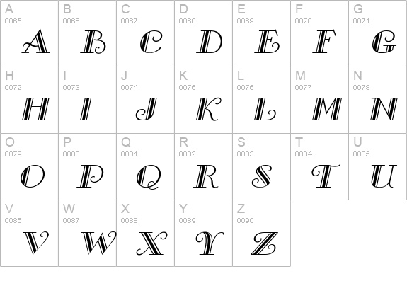 Gallery Italic uppercase A-Z preview